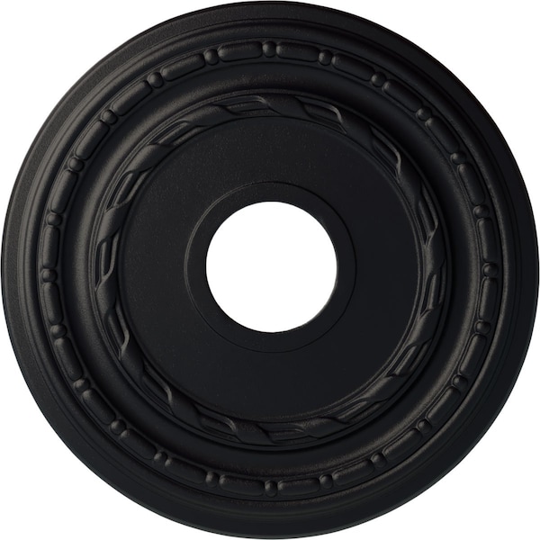 Ekena Millwork Dublin Ceiling Medallion (Fits Canopies up to 8 1/4"), 15 3/8"OD x 3 5/8"ID x 1"P, Steel Gray CM15DUSGS - main